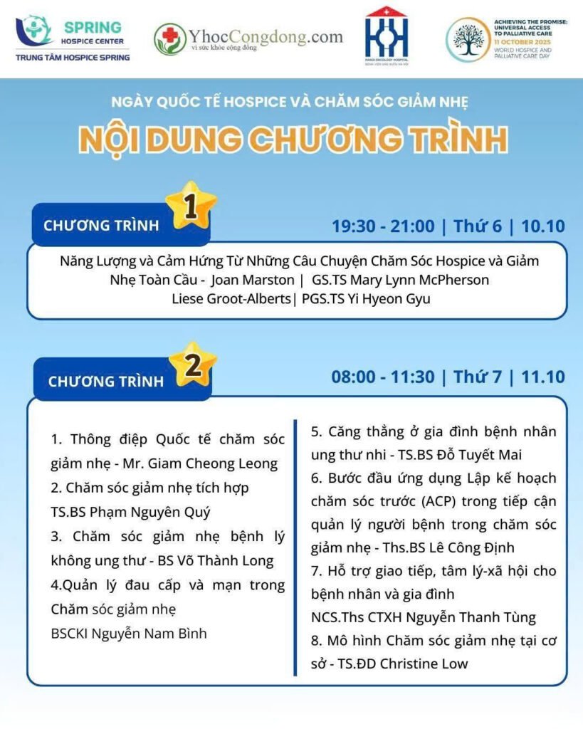 Ngày Quốc tế Hospice & Chăm sóc Giảm nhẹ (WHPCD) 2025 spring 2